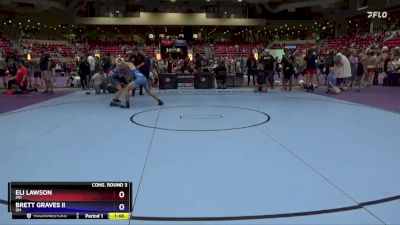 132 lbs Cons. Round 3 - Eli Lawson, MO vs Brett Graves Ii, OH