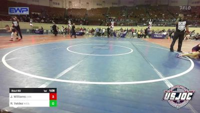 61 lbs Quarterfinal - Judah Williams, Lions Wrestling Academy vs Roman Valdez, Wesley Wrestling Club