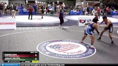 285 lbs Cons. Round 2 - Jordan Nguyen, Redwood High School Wrestling vs Andres Raya, Hawks Wrestling Club