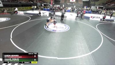 160 lbs Cons. Round 3 - Aaron Hemmer, Red Star Wrestling Academy vs Manuel Robles, Madera Wrestling Club