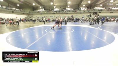 175 lbs Semifinal - Tanner Singleton, Kirksville Wrestling Club-AA vs Jacob Hollandsworth, Camdenton Wrestling Club-AA