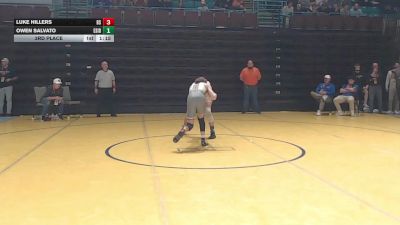 126 lbs 3rd Place - Luke Hillers, Boiling Springs vs Owen Salvato, Eastside