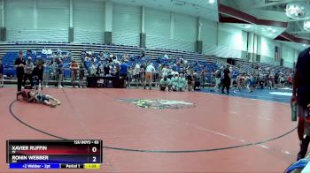 63 lbs 1st Place Match - Xavier Ruffin, MI vs Ronin Webber, OH