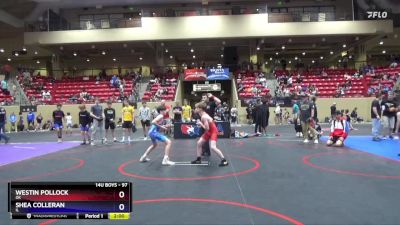 97 lbs Cons. Round 1 - Westin Pollock, OK vs Shea Colleran, IL