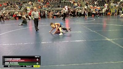 75 lbs 2nd Place Match - Zeek Buchan, Sherman Challengers vs Conner Roeber, Siouxland Wrestling Academy