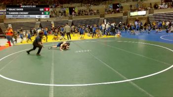 105 lbs 3rd Place Match - Isaac Davis, UNC (United North Central) vs Camden Crosby, Big Lake