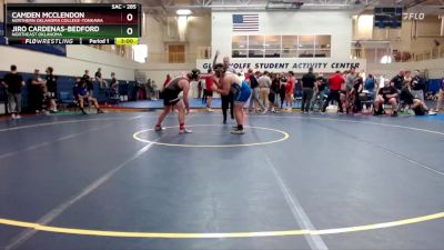 285 lbs Champ. Round 2 - Camden Mcclendon, Northern Oklahoma College-Tonkawa vs Jiro Cardenas-Bedford, Northeast Oklahoma