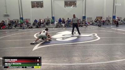 125 lbs Cons. Round 4 - Noah Barke, Cortland State vs Nicolo Ricciuto, York (PA)