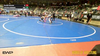 105 lbs Quarterfinal - Blaise Wilson, Young Guns vs Colton Zabinski, Backyard Brawlers Midwest