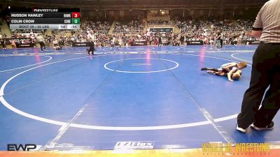 55 lbs Round Of 32 - Hudson Hawley, Hawks WC Lincoln, Ne vs Colin Crow, CORE Wrestling