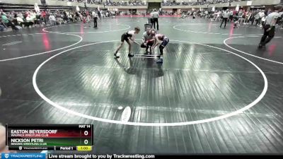 65 lbs Quarterfinal - Easton Beyersdorf, Waupaca Wrestling Club vs Nickson Petri, Ringers Wrestling Club