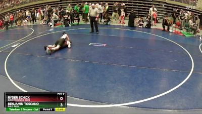 86 lbs Cons. Round 2 - Ryder Schick, Elko Wrestling Club vs Benjamin Toscano, Gold Rush