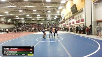 157 lbs Cons. Round 3 - Mateo Longoria, Coolidge vs Gavin Oplinger, Hamilton High School