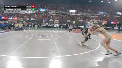 G - 125 lbs Champ. Round 2 - Kamryn Rottmar, Powell Co. (Deer Lodge) (Girls) vs Maia Campbell, Fort Benton (Girls)