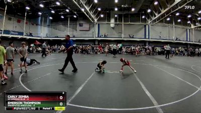 40 lbs Round 6 (10 Team) - Carly Zemba, U2 Uprising Blue vs Emerson Thompson, Undisputed Wrestling