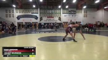 182 lbs Champ. Round 2 - Vincent Bourgeois, Holy Cross vs Evan Lindemon, Desert Oasis