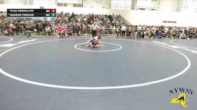 80 lbs Cons. Semi - Makson Tinkham, Cazenovia Wrestling Club vs Ryan Penhollow, Southwestern Wrestling Club