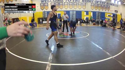 215 lbs Semifinals (8 Team) - Jaxson Peugh, George Jenkins vs Jamie Freeney, South Dade