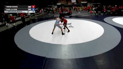 126 lbs 5th Place Match - Hiram Suhail, Squad Wrestling vs Karl La Com, Poway Wrestling