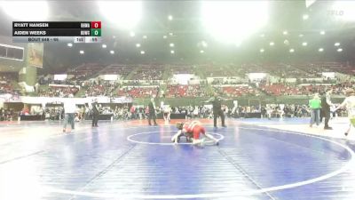 66 lbs Cons. Round 6 - Ryatt Hansen, Black Hills Wrestling Academy vs Aiden Weeks, Shepherd Wrestling Club