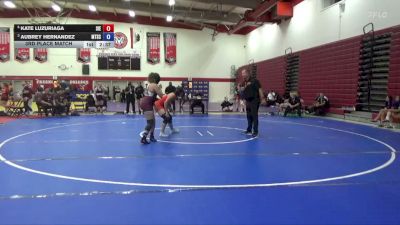 160 lbs 3rd Place Match - Aubrey Hernandez, Mt. San Antonio College vs Kate Luzuriaga, Sierra College