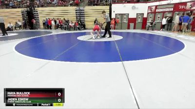 100 lbs Cons. Round 1 - Jaden Eskew, Hybrid Wrestling Club vs Maya Bullock, Madison High School