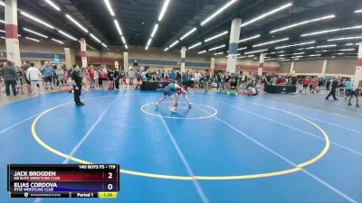 119 lbs Cons. Round 2 - Jack Brogden, NB Elite Wrestling Club vs Elias Cordova, Ryse Wrestling Club