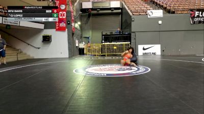 Cadet Boys Lower - 120 lbs Cons. Round 4 - Ryu Davis, Merced High School Wrestling vs CJ Lopez