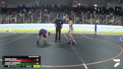 100 lbs Quarterfinal - Cavan Johnson, Michigan West WC vs Justin Host, West Michigan Defenders