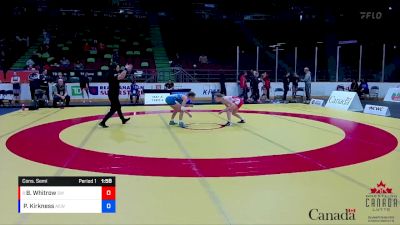 49kg Cons. Semi - Brynn Whitrow, Strathcona WC vs Paige Kirkness, Alberta Elite Women`s WC