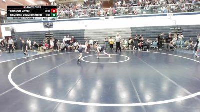 72 lbs Champ. Round 2 - Kameron Zimmerschied, Hawk Wrestling Club vs Lincoln Gaver, 208 Badgers Wrestling Club