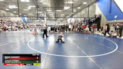 64 lbs Cons. Round 2 - Brian Sargent, Lehi vs Hyrum Storey, Fremont Wrestling Club