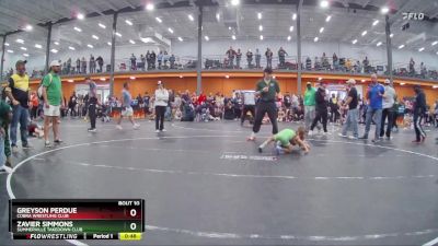 50 lbs Quarterfinal - Zavier Simmons, Summerville Takedown Club vs Greyson Perdue, Cobra Wrestling Club