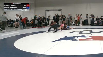 120 lbs Cons. Rd Of 16 - Isabella Mares, Colorado vs Breezy Johnston, Mile High Wrestling Club