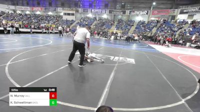 52 lbs Semifinal - Nolan Murray, Valley Bad Boys vs Kenton Schwettman, Badlands Elite