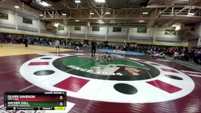 85 lbs Champ. Round 2 - Oliver Davidson, Tech Team vs Hayden Hall, Governor Wrestling