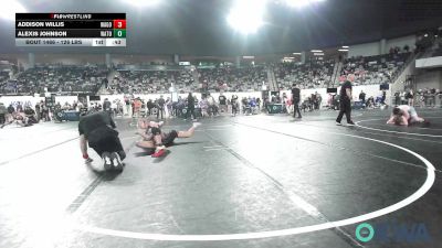126 lbs Consi Of 8 #2 - Addison Willis, Wagoner Takedown Club vs Alexis Johnson, Watonga Youth Wrestling