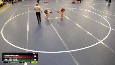 108 lbs Cons. Round 3 - Braxton Dickey, Forest Lake Wrestling Club vs Sam Williams, No Nonsense Wrestling