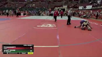 D1-132 lbs Cons. Round 1 - Wyatt Moore, Hil. Davidson vs Ty Daugherty, AVON