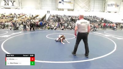 70 lbs Semifinal - Liam Merithew, District 3 Wrestling vs Zachary Wicks, Grindhouse Wrestling Club