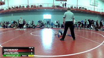 80 lbs Cons. Semi - Jessalynn Lopez, Rick Larsen Wrestling Club vs Acelynn Bausch, Oak Hill Wrestling Club