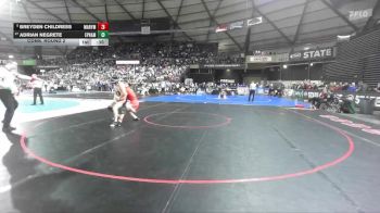 Boys 2A 157 lbs Cons. Round 2 - Adrian Negrete, Ephrata vs Breyden Childress, Marysville Pilchuck