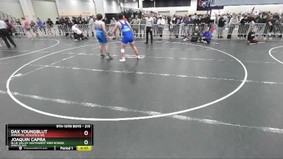 215 lbs Cons. Round 5 - Dax Youngblut, Immortal Athletics WC vs Joaquin Capra, Blue Valley Southwest High School Wrestling