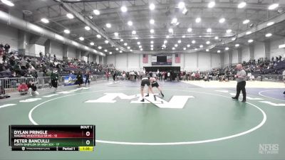 152 lbs Round 1 (3 Team) - Dylan Pringle, Niagara Wheatfield Sr HS vs Peter Banculli, North Babylon Sr High Sch