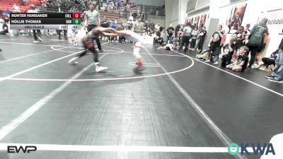 73 lbs 3rd Place - Hunter Hunsaker, Collinsville Cardinal Youth Wrestling vs Hollis Thomas, Raw