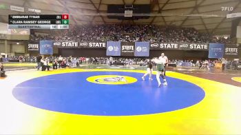 Girls 1B/2B/1A 145 Quarterfinal - Emmarae Tynan, Zillah (Girls) vs Clara Ramsey George, Liberty Bell (Girls)