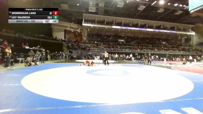 120 lbs Cons. Round 2 - Jesmeralda Lara, Golden Valley vs Lily Valencia, Calaveras
