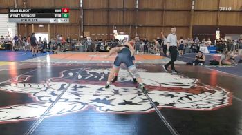 125 lbs 5th Place - Sean Elliott, Howell Highschool vs Wyatt Spencer, Wyoming Seminary