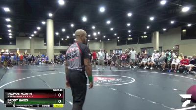 132 lbs 4th Wrestleback (32 Team) - Swayze Martin, Alabama Elite Black vs Brody Hayes, PWC