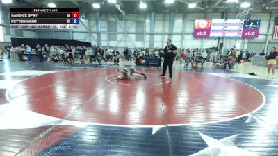 U20 Women - 57 lbs Cons. Round 3 - Kandice Spry, OH vs Peyton Hand, OK